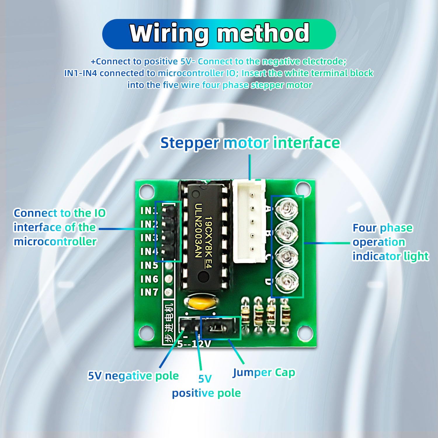 Cenrykay 5 Sets 28Byj 48 Uln2003 5V Small Stepper Motor